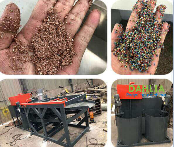 copper  cable granulator machine wet type