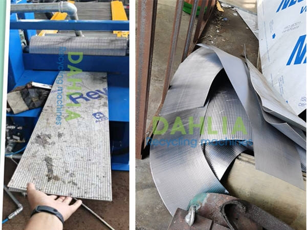 Sucessful running of aluminum composite panels peeling separation