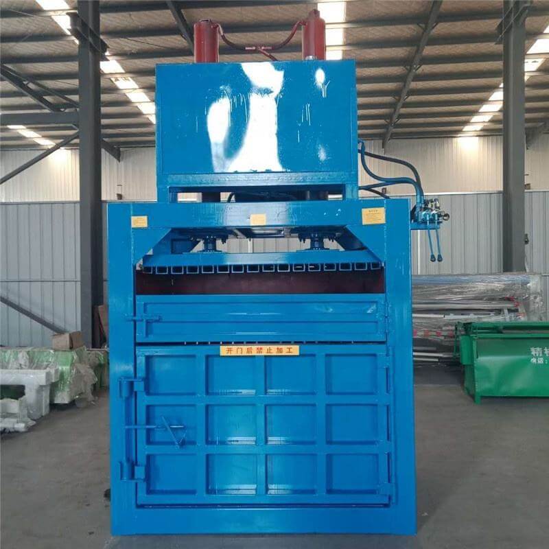 Hydraulic vertical cardboard baling press machine