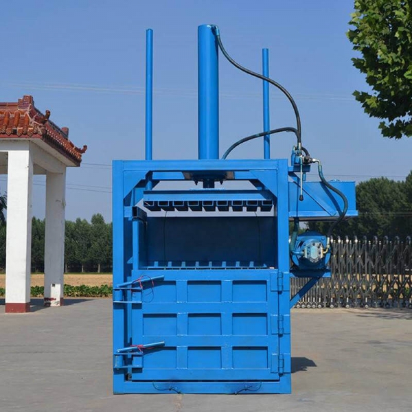 Hydraulic vertical cardboard baling press machine