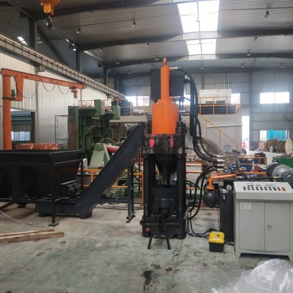 Vertical brass iron aluminum powder scrap press machine